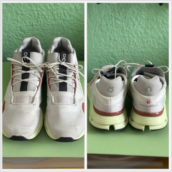 On Cloudnova Limelight Mesh Running Shoes Men sz 11 - Picture 6 of 14